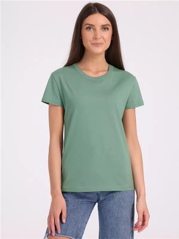 Футболка женская Апрель зеленая 44