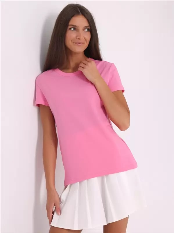 Футболка женская Апрель розовая | 42 | Розовый