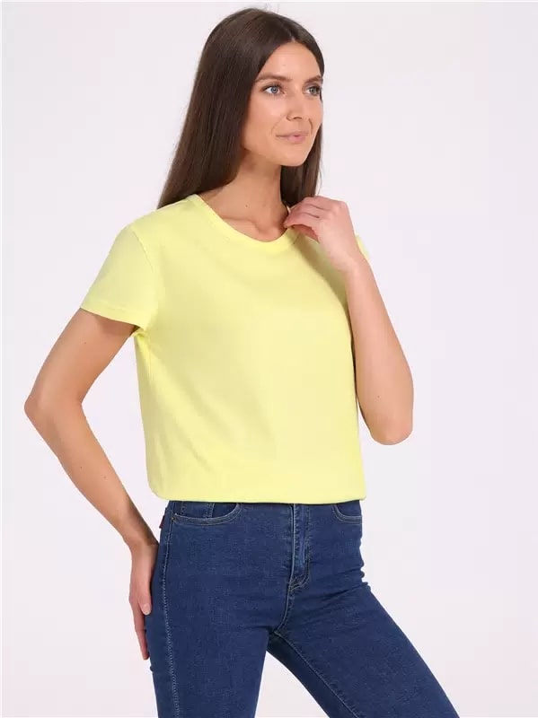 Футболка женская Апрель желтая 44