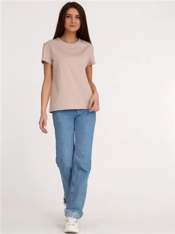 Футболка женская Апрель бежевая 44