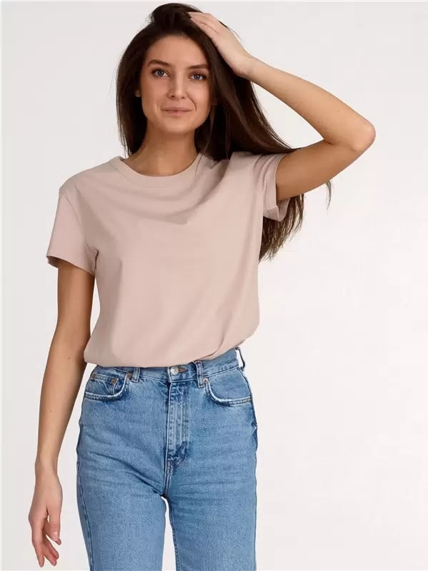 Футболка женская Апрель бежевая 44