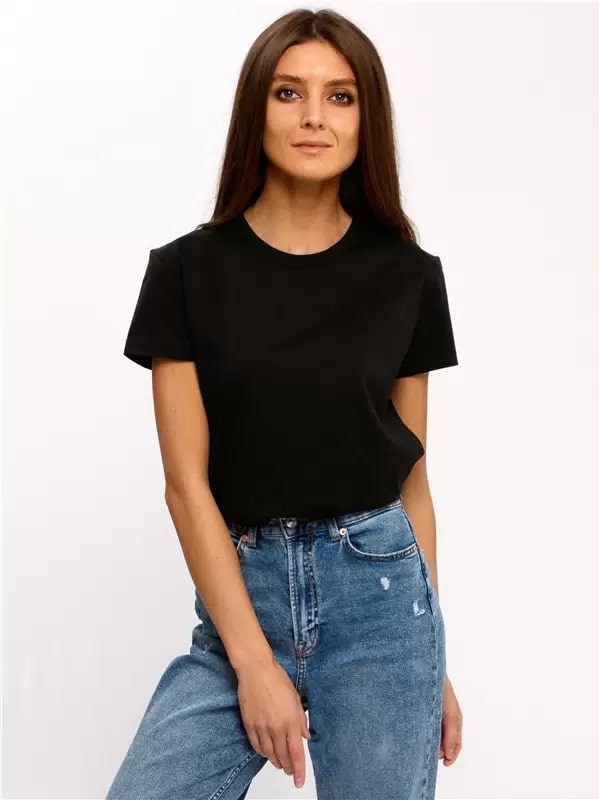 Футболка женская Апрель черная 48