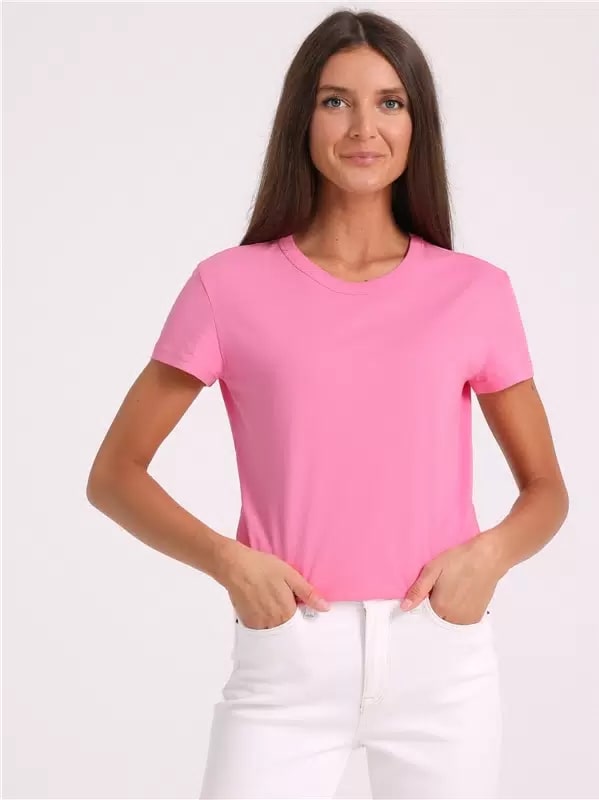 Футболка женская Апрель розовая 50