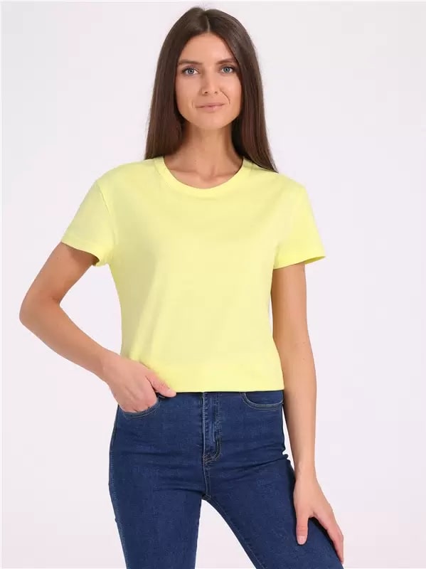 Футболка женская Апрель желтая 46